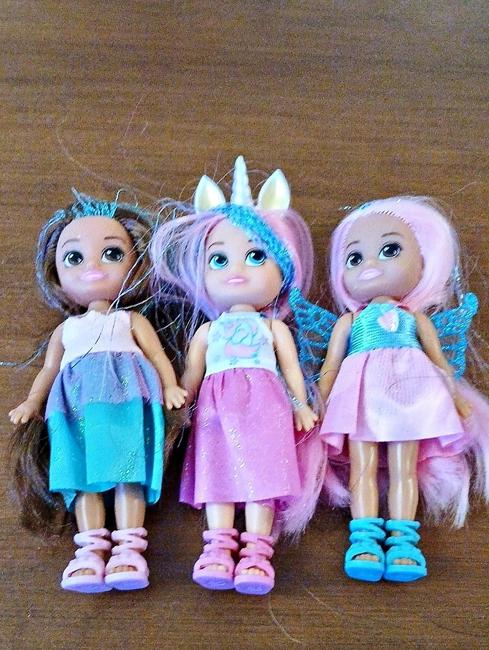 3-  Zuru Sparkle Girls Dolls 5" Pink Purple Collectible